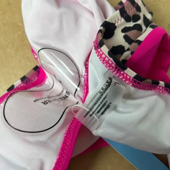NWT Show Your Beauty Hot Pink Cheetah Print Bikini Size Large - Picture 4 of 9